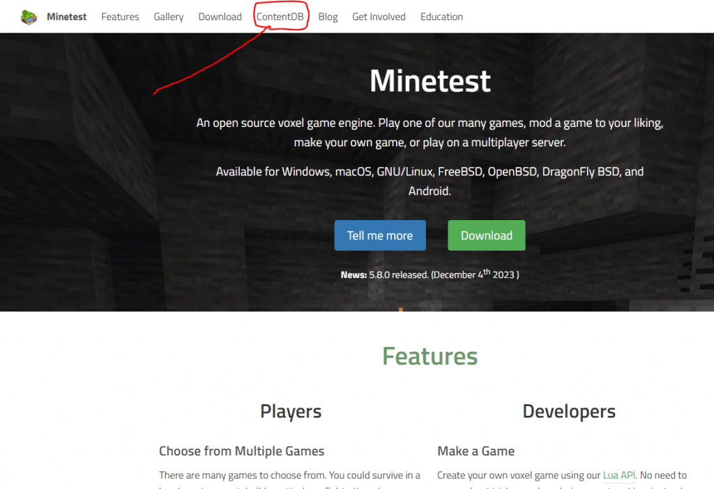 Minetest ContentDB